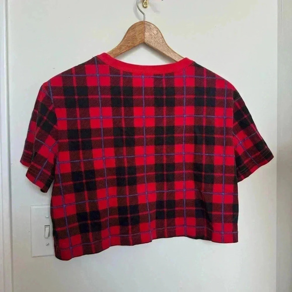 Nike plaid boxy cropped top  tee Streetwear athleisure S - Picture 5 of 5